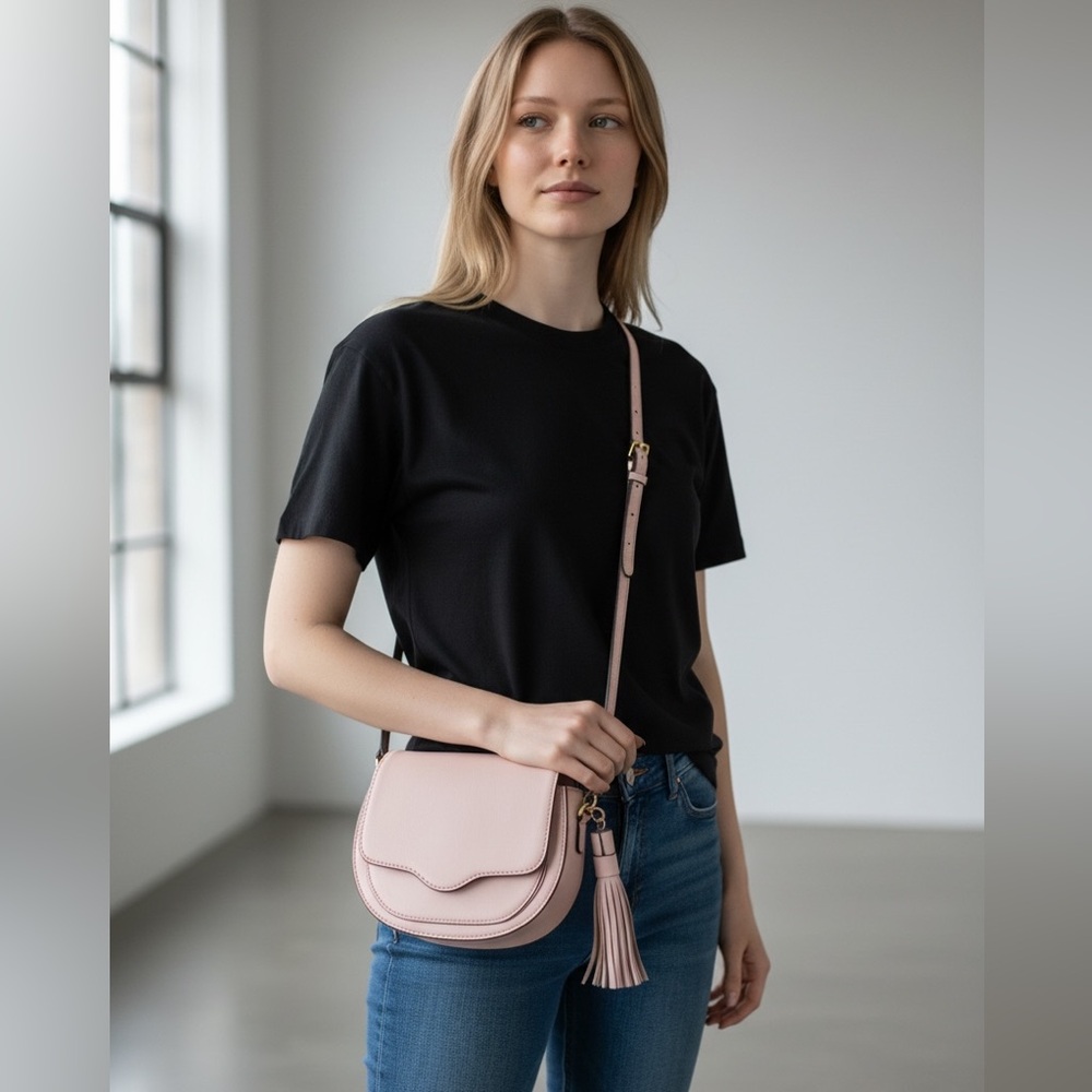 NWT Rebecca Minkoff Mini Sydney Baby Pink Leather Crossbody Bag